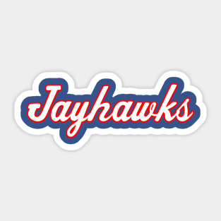 Jayhawks Retro Script Sticker